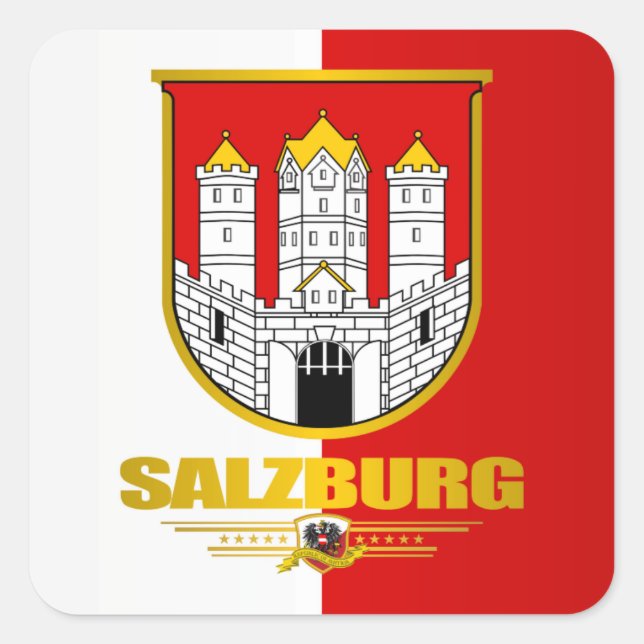 City of Salzburg Square Sticker (Front)