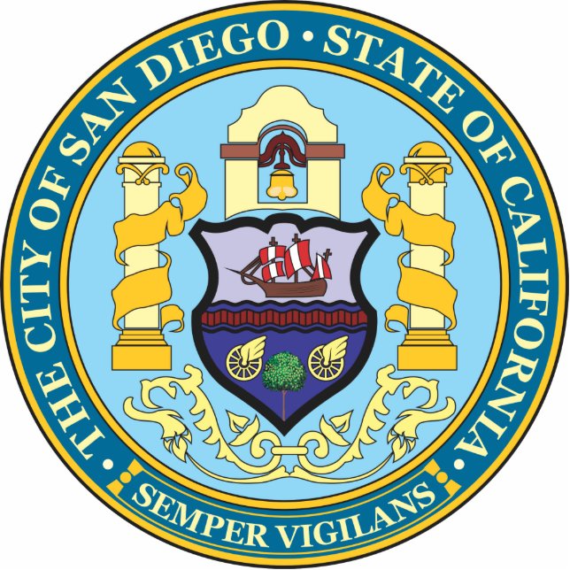 City of San Diego seal Standing Photo Sculpture (Front)