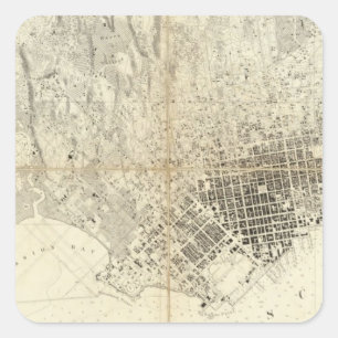 City Of San Francisco And Its Vicinity, California Square Sticker