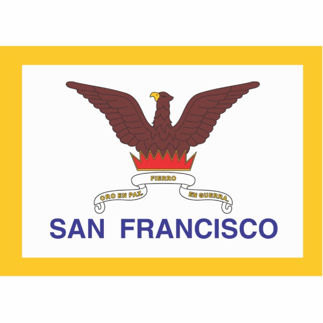 City of San Francisco flag Standing Photo Sculpture (Front)