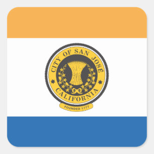 City of San Jose flag Square Sticker