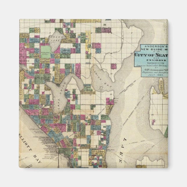 City Of Seattle And Environs Magnet (Front)