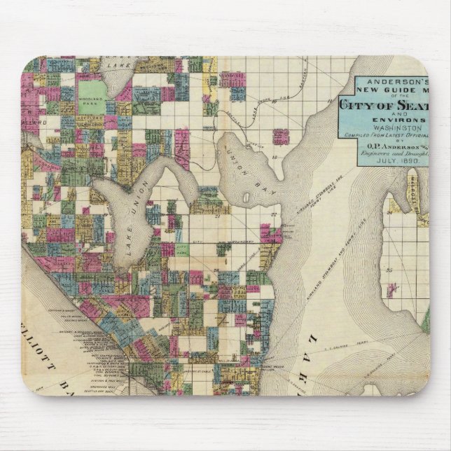 City Of Seattle And Environs Mouse Mat (Front)