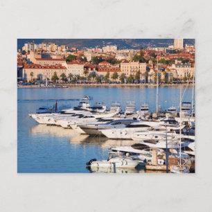 City of Split in Croatia at Sunset Postcard