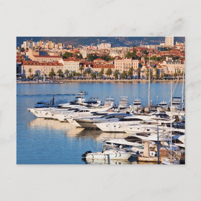 City of Split in Croatia at Sunset Postcard (Front)