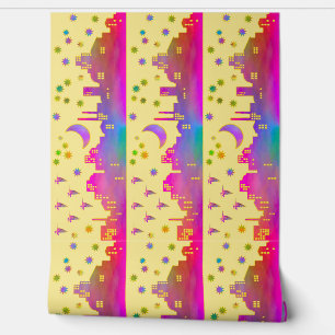 City of Stars at Sunrise 8 inch Wallpaper Border