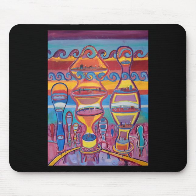 City Of The Future Sticker  Mouse Mat (Front)
