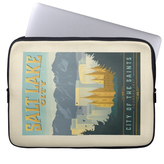 City of the Saints | Salt Lake City, Utah Laptop Sleeve (Front)