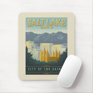 City of the Saints Salt Lake City, Utah Mouse Mat