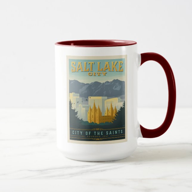 City of the Saints | Salt Lake City, Utah Mug (Right)