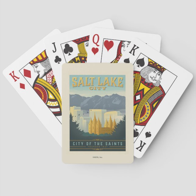 City of the Saints | Salt Lake City, Utah Playing Cards (Back)