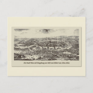 City of Vienna with its surroundings around 1683  Postcard