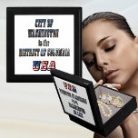 City of Washington in the District of Columbia USA Gift Box<br><div class="desc">Fancy text for the City of Washington in the District of Columbia with photos of the area and add the United States flag for the USA text. This looks good on any product and makes a wonderful travel keepsake. ⭐PERSONALIZE this template with your artwork. ⭐EDIT it further to make more...</div>