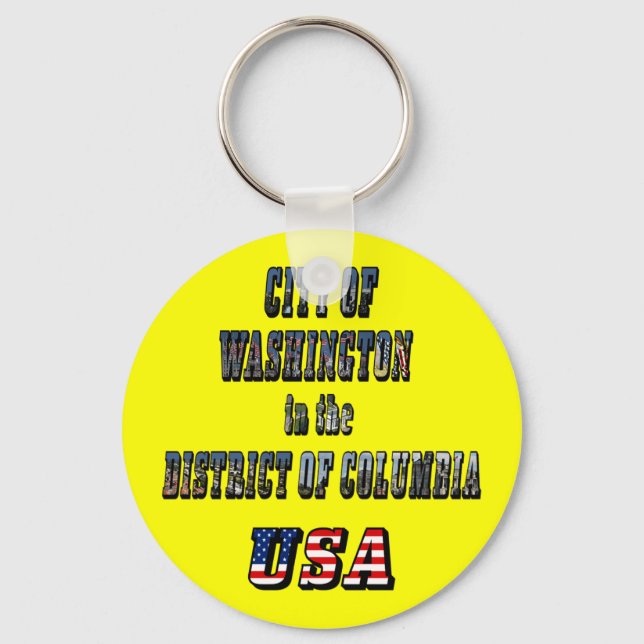City of Washington in the District of Columbia USA Key Ring (Front)