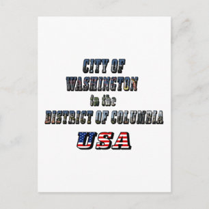 City of Washington in the District of Columbia USA Postcard