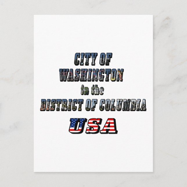 City of Washington in the District of Columbia USA Postcard (Front)