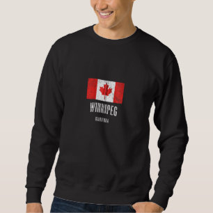 City Of Winnipeg Canada Canadian Flag Merch Zip Sweatshirt