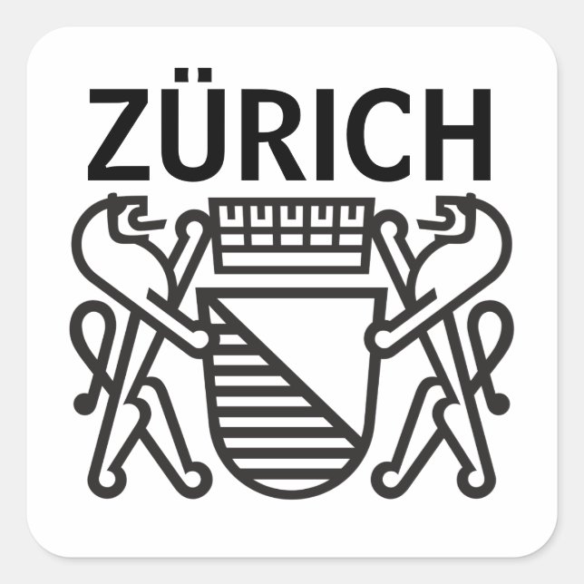 City of Zürich, SWITZERLAND  Square Sticker (Front)