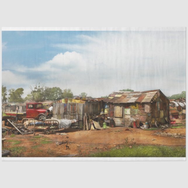 City - Oklahoma City OK - Hooverville 1939 Tissue Paper (Front)