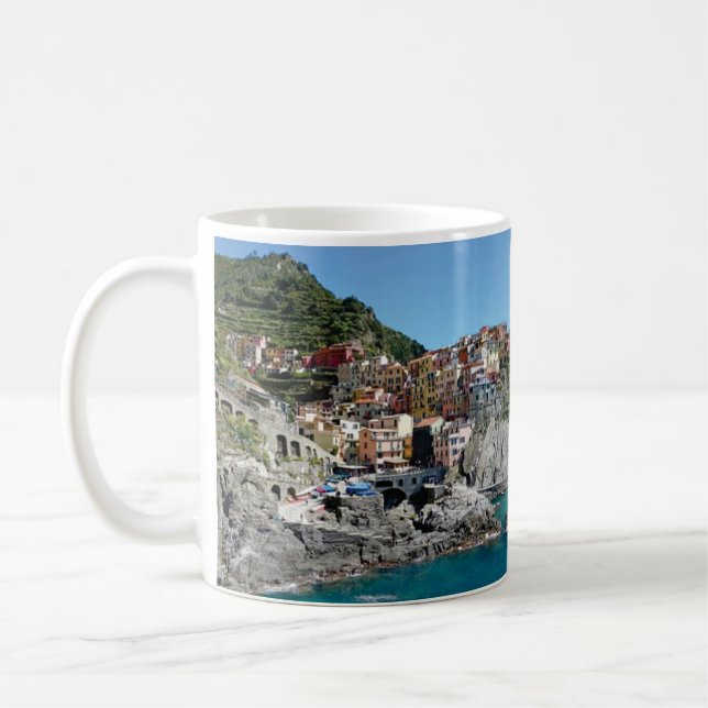 city on a cliff coffee mug (Left)