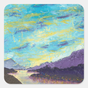 City on the Hills Square Sticker