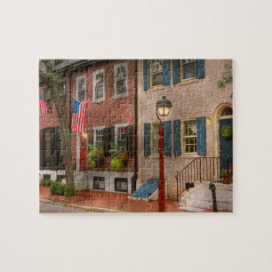 City - PA Philadelphia - American townhouse Jigsaw Puzzle
