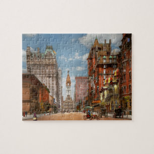 City - PA Philadelphia - Broad Street 1905 Jigsaw Puzzle