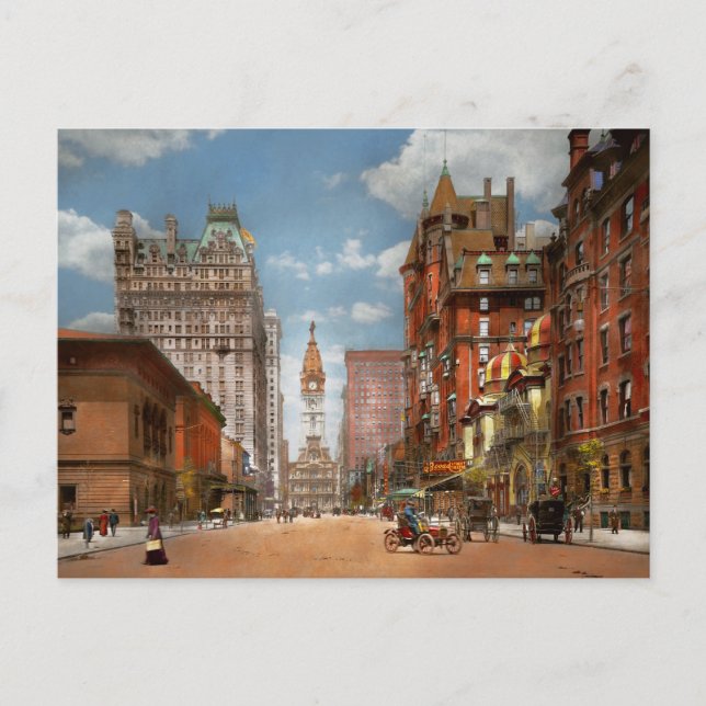 City - PA Philadelphia - Broad Street 1905 Postcard (Front)