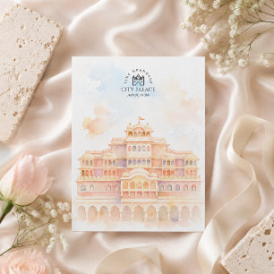 City Palace Jaipur Architecture Landscape Holiday Postcard