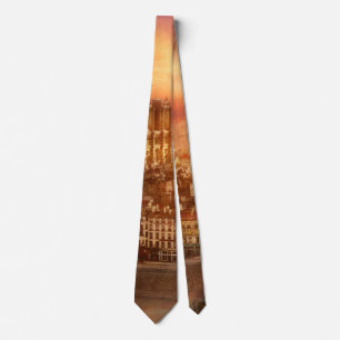 City - Paris France - Notre-Dame Cathedral 1865 Tie