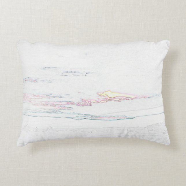 City pencil art decorative cushion (Front)