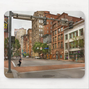 City - Pittsburgh PA - Running late Mouse Mat
