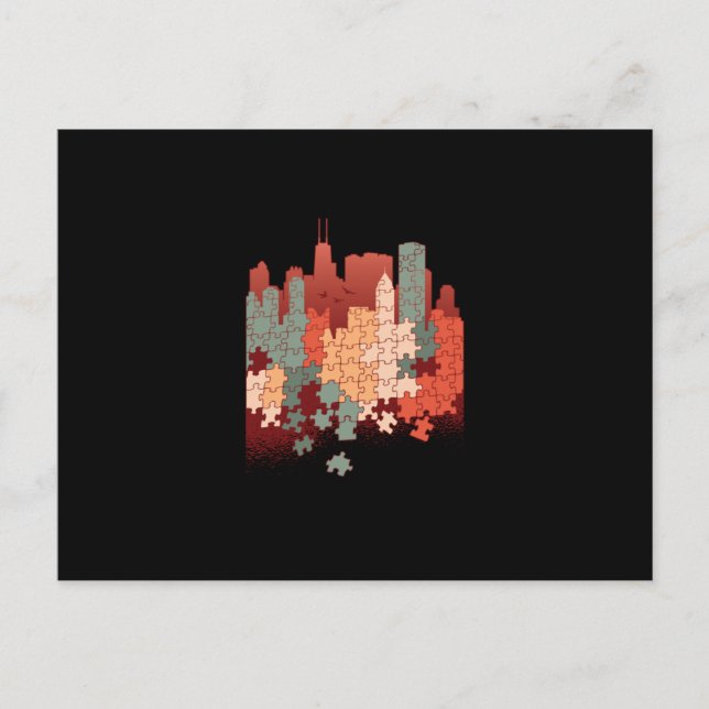 City puzzle postcard (Front)