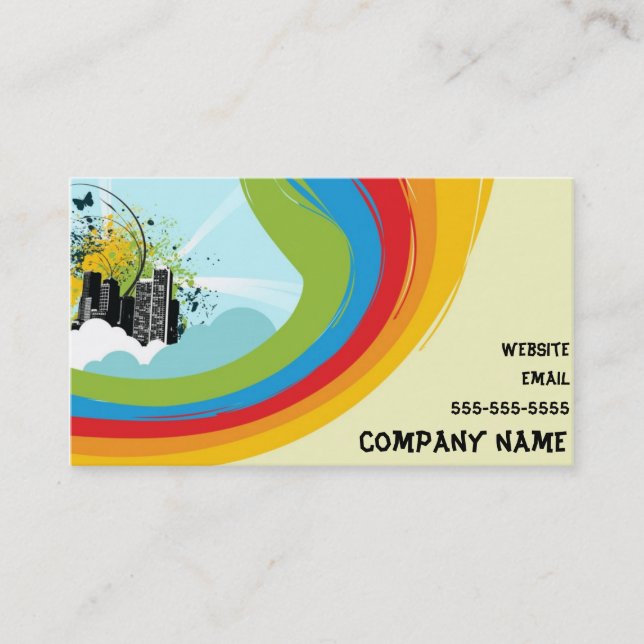 City Rainbow business card (Front)