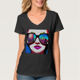 City Reflection in Sunglasses Woman T-Shirt