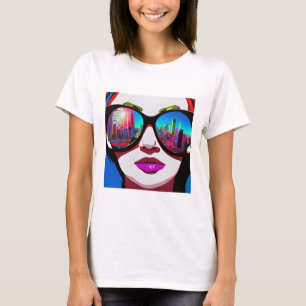 City Reflection in Sunglasses Woman T-Shirt