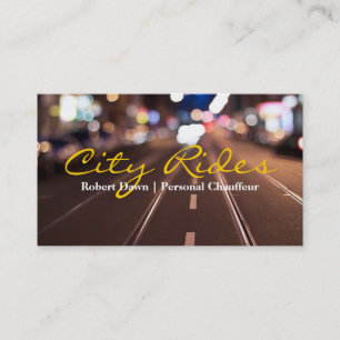 City Rides Chauffeur Taxi Cab Driver Business Business Card