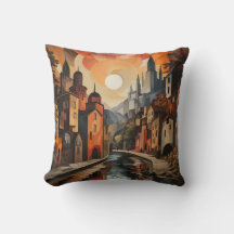 City Scape Impressionism Style - 2 Sided