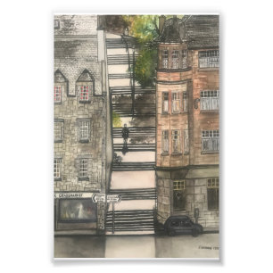 City Scapes Grassmarket Edinburgh by John Gilholly Photo Print