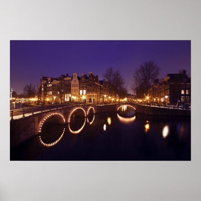 City scenic in Amsterdam Netherlands Poster (Front)