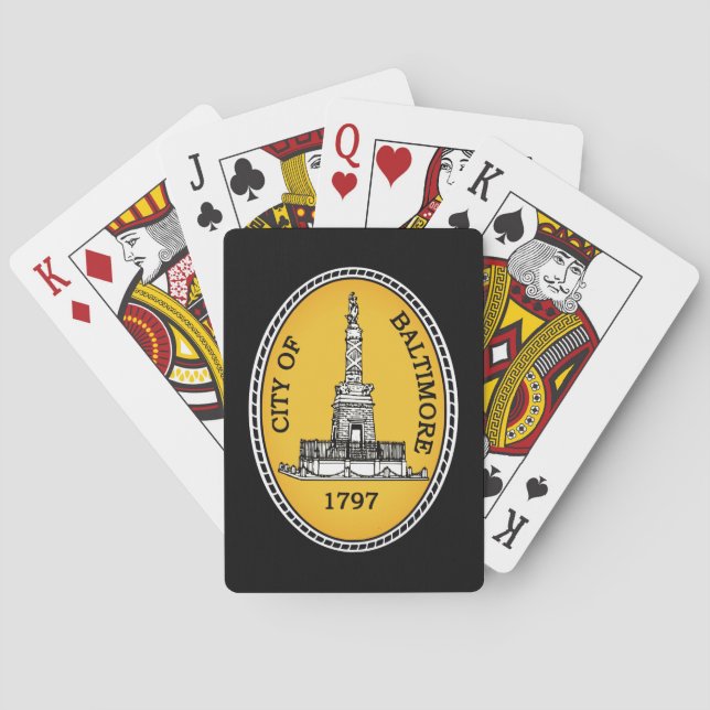 City Seal of Baltimore, Maryland Playing Cards (Back)