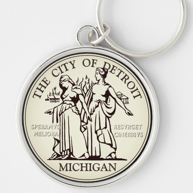 City Seal of Detroit Key Ring (Front)