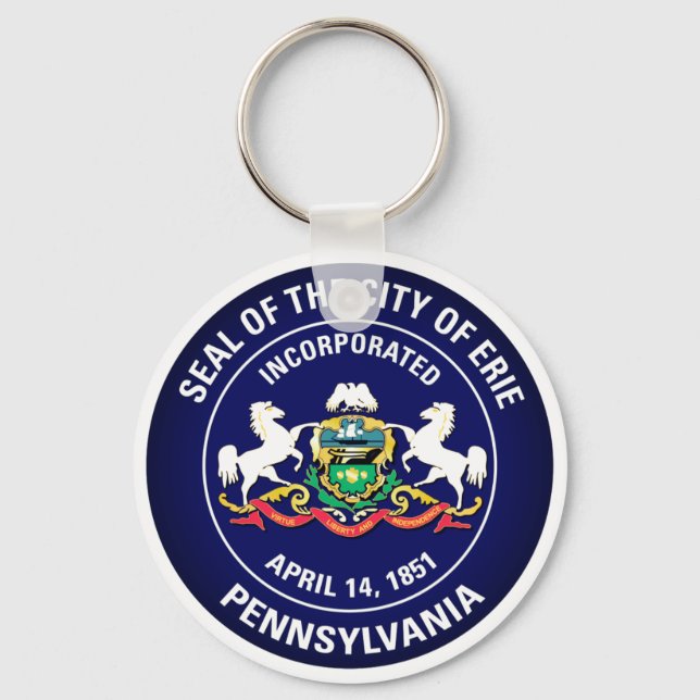 City Seal of Erie, Pennsylvania Key Ring (Front)