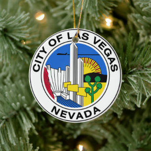 City Seal of Las Vegas (Nevada) Ceramic Tree Decoration