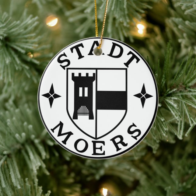 City Seal of Moers, Germany Ceramic Tree Decoration (Tree)