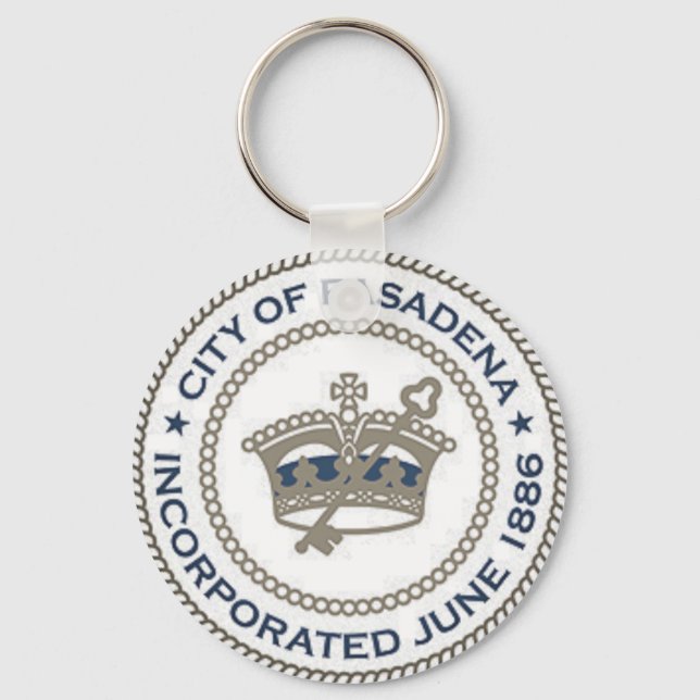 City Seal of Pasadena, California Key Ring (Front)
