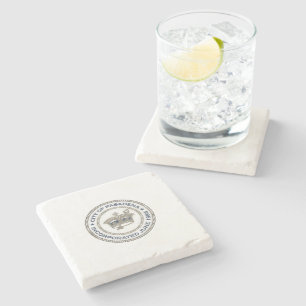 City Seal of Pasadena, California Stone Coaster