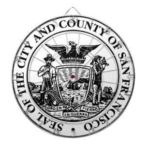 City Seal of San Francisco (California, USA) Dartboard