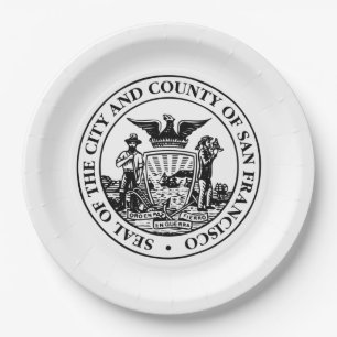 City Seal of San Francisco (California, USA) Paper Plate