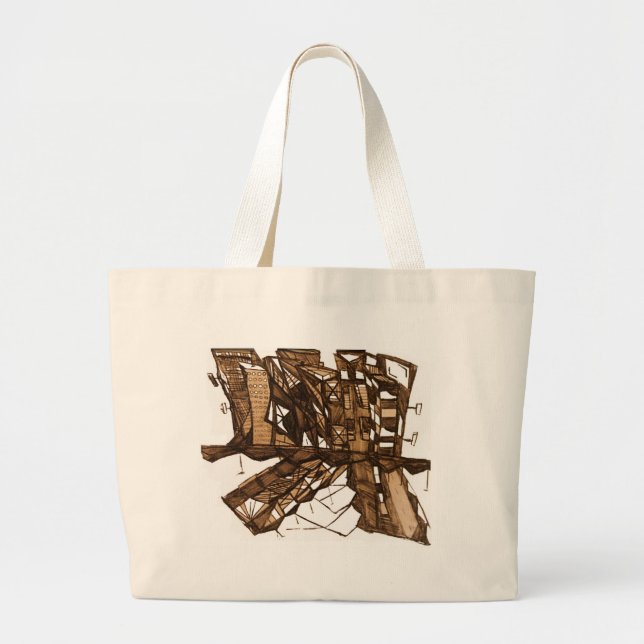 city shadow large tote bag (Front)